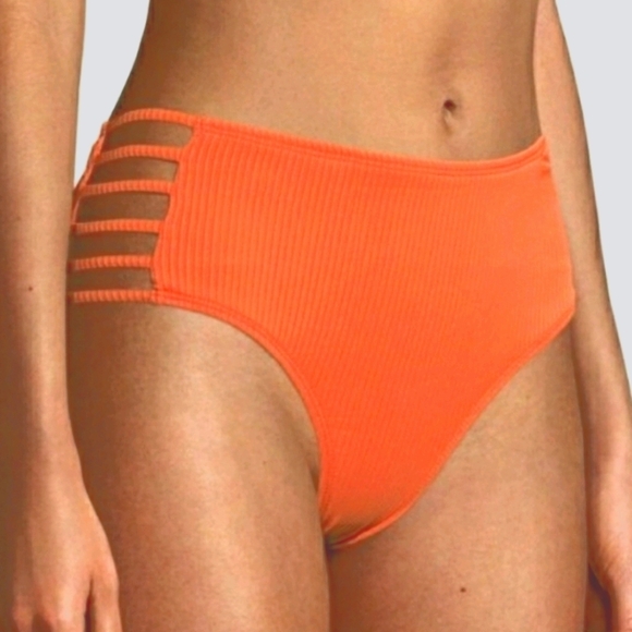 XOXO Orange Side Open Banded Swim Bottom Size M # - Picture 1 of 9